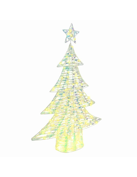 Albero di Natale con 120 LED Bianco caldo 120 cm PET