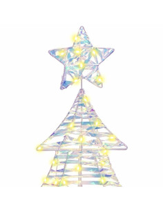Albero di Natale con 160 LED Bianco caldo 150 cm PET 2