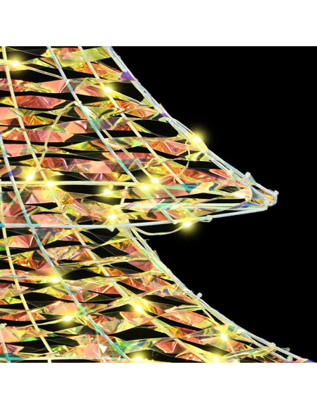 Albero di Natale con 160 LED Bianco caldo 150 cm PET