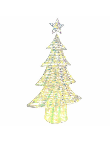Albero di Natale con 160 LED Bianco caldo 150 cm PET