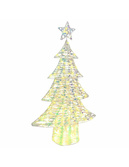 Albero di Natale con 160 LED Bianco caldo 150 cm PET