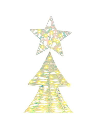 Albero di Natale con 240 LED Bianco caldo 180 cm PET