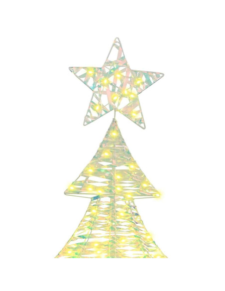 Albero di Natale con 240 LED Bianco caldo 180 cm PET