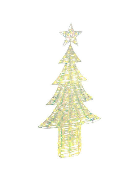 Albero di Natale con 240 LED Bianco caldo 180 cm PET
