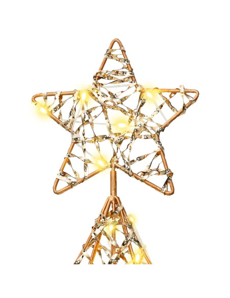 Albero di Natale con 120 LED Bianco caldo 120 cm PET