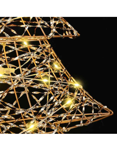 Albero di Natale con 120 LED Bianco caldo 120 cm PET