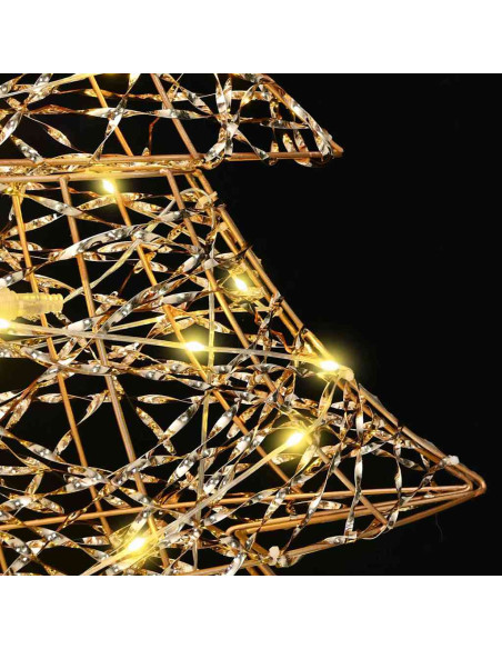 Albero di Natale con 120 LED Bianco caldo 120 cm PET