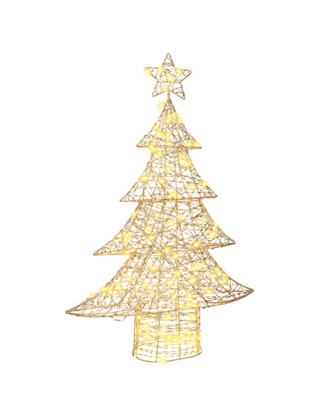 Albero di Natale con 120 LED Bianco caldo 120 cm PET