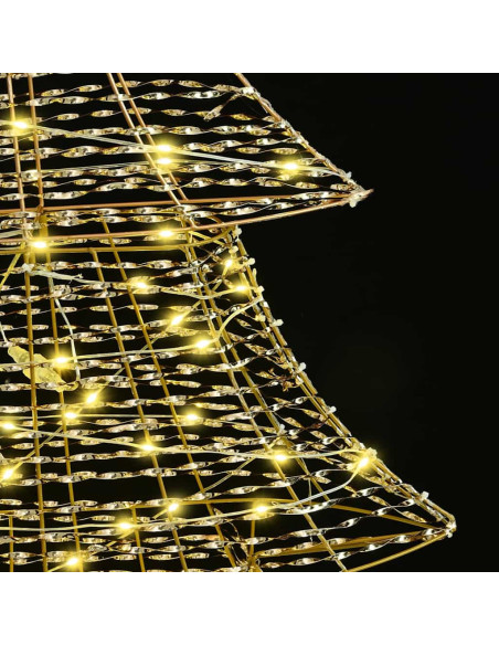 Albero di Natale con 160 LED Bianco caldo 150 cm PET