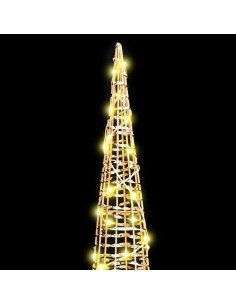 Albero di Natale 3 pcs Bianco caldo 40 cm 60 cm 80 cm PET 2