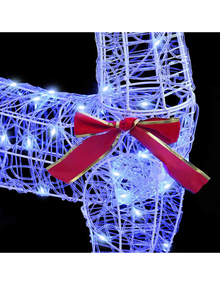 Slitta trainata da renna Blu 120 cm 55 cm Acrilico