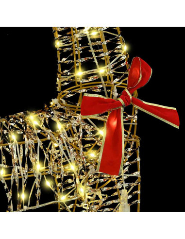 Slitta trainata da renna Bianco caldo 120 cm 55 cm PET