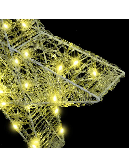 Stella 3D con 50 LED Bianco caldo 55 x 53.5 x 10 cm Acrilico