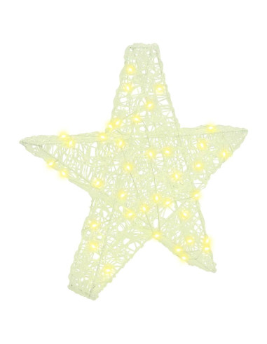 Stella 3D con 50 LED Bianco caldo 55 x 53.5 x 10 cm Acrilico