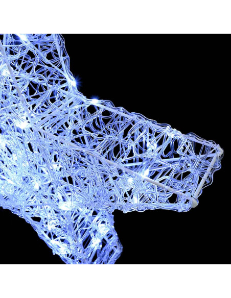 Stella 3D con 50 LED Bianco freddo 55 x 53.5 x 10 cm Acrilico