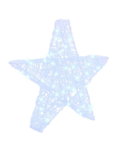 Stella 3D con 50 LED Bianco freddo 55 x 53.5 x 10 cm Acrilico