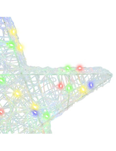 Stella 3D con 50 LED Multicolore 55 x 53.5 x 10 cm Acrilico 2