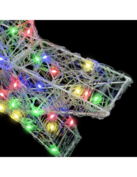 Stella 3D con 50 LED Multicolore 55 x 53.5 x 10 cm Acrilico