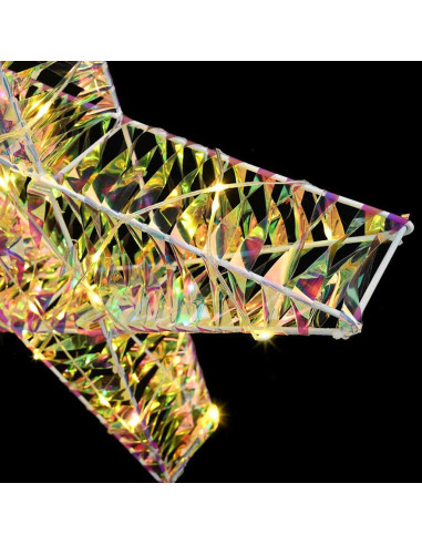 Stella 3D con 50 LED Bianco caldo 55 x 52.5 x 9 cm PET