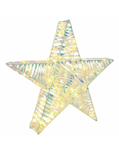 Stella 3D con 50 LED Bianco caldo 55 x 52.5 x 9 cm PET