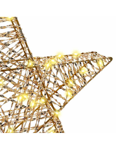 Stella 3D con 50 LED Bianco caldo 55 x 52.5 x 9 cm PET