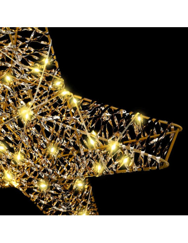 Stella 3D con 50 LED Bianco caldo 55 x 52.5 x 9 cm PET