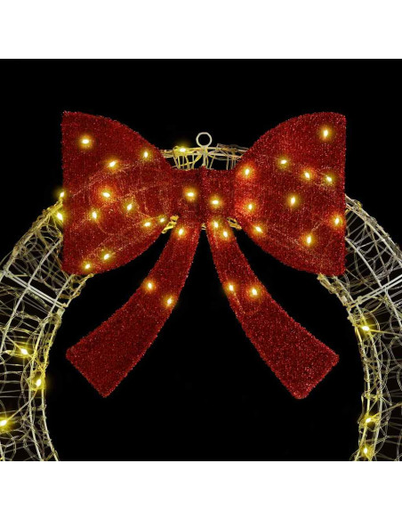 Ghirlanda con luci a strisce a LED Bianco caldo 75 cm Acrilico