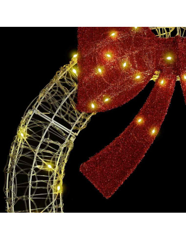 Ghirlanda con luci a strisce a LED Bianco caldo 120 cm Acrilico