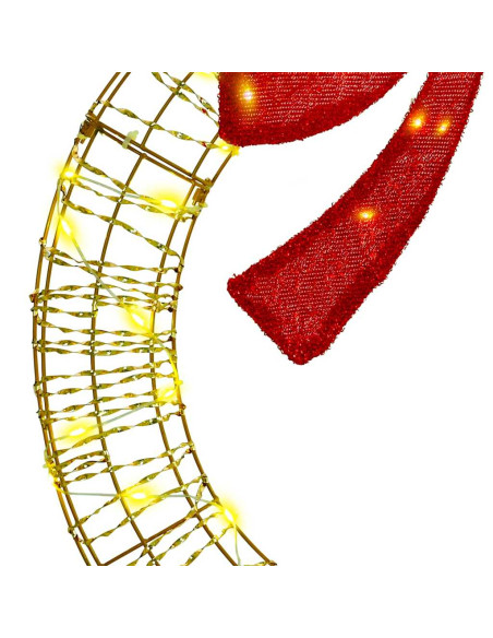 Ghirlanda con 60 LED Bianco caldo 75 cm PET