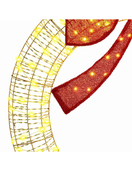 Ghirlanda con 150 LED Bianco caldo 120 cm PET