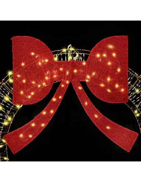 Ghirlanda con 150 LED Bianco caldo 120 cm PET