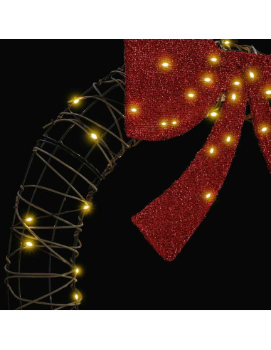 Ghirlanda con 60 LED Bianco caldo 75 cm Rattan