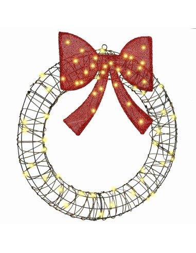 Ghirlanda con 60 LED Bianco caldo 75 cm Rattan