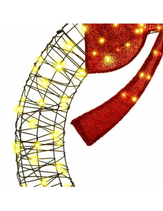 Ghirlanda con 150 LED Bianco caldo 120 cm Rattan 2