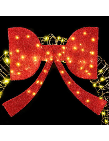 Ghirlanda con 150 LED Bianco caldo 120 cm Rattan