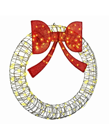 Ghirlanda con 150 LED Bianco caldo 120 cm Rattan