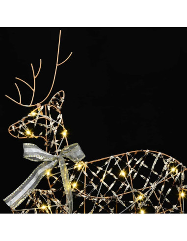 Renne LED con 60 LED 3 pcs Bianco caldo PET