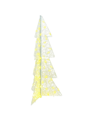 Albero di Natale con 100 LED Bianco caldo 120 cm Acrilico