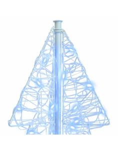 Albero di Natale con 100 LED Bianco Freddo 120 cm Acrilico 2