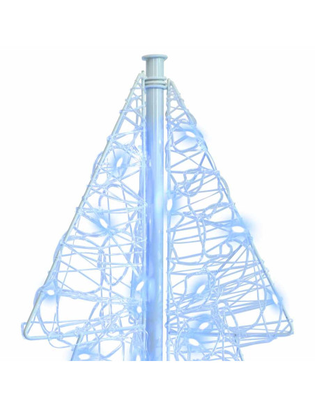 Albero di Natale con 100 LED Bianco Freddo 120 cm Acrilico