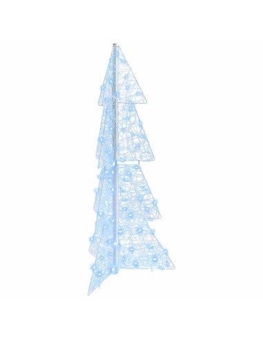 Albero di Natale con 100 LED Bianco Freddo 120 cm Acrilico