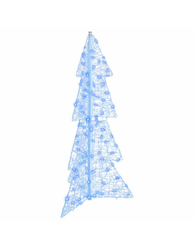 Albero di Natale con 100 LED Blu 120 cm Acrilico