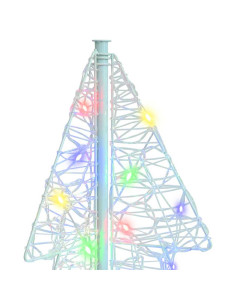 Albero di Natale con 100 LED Multicolore 120 cm Acrilico 2