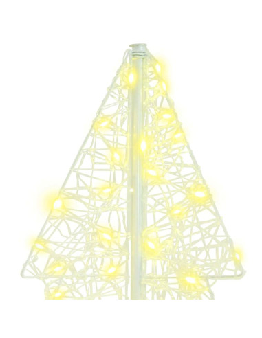 Albero di Natale con 160 LED Bianco caldo 150 cm Acrilico