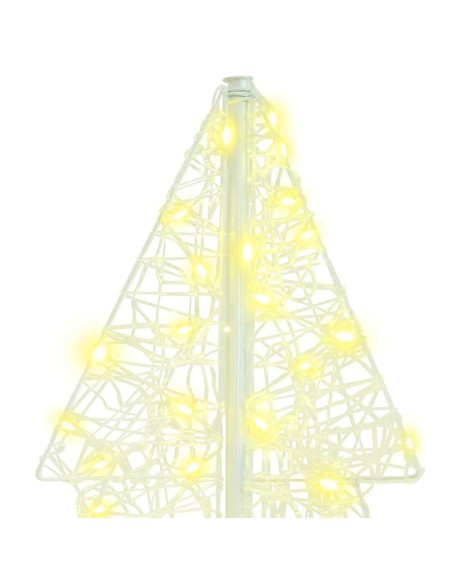 Albero di Natale con 160 LED Bianco caldo 150 cm Acrilico