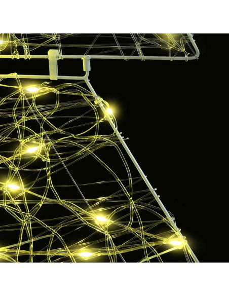 Albero di Natale con 160 LED Bianco caldo 150 cm Acrilico