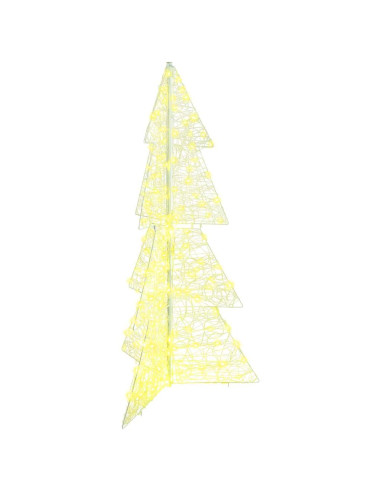 Albero di Natale con 160 LED Bianco caldo 150 cm Acrilico