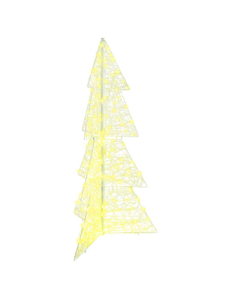 Albero di Natale con 160 LED Bianco caldo 150 cm Acrilico