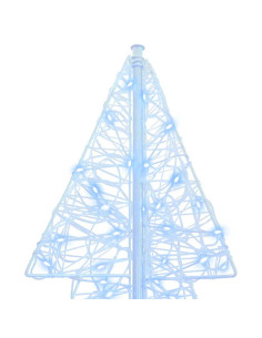 Albero di Natale con 160 LED Bianco Freddo 150 cm Acrilico 2