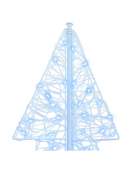 Albero di Natale con 160 LED Bianco Freddo 150 cm Acrilico